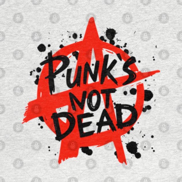 Punk´s not Dead Punk Rock Lover by Retro Comic Books